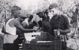 A Coy,3 Para, 'grub up' on exercise Cyprus September 1951