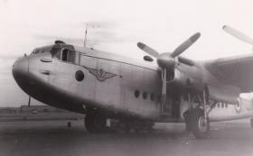 Civilian 'York' aircraft flew Paras 50-08 group 3000 miles to RAF Blackbush, UK. 14 April 1952