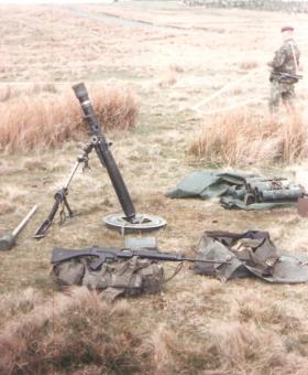 Mortar & Baseplate position Alderney circa 1988