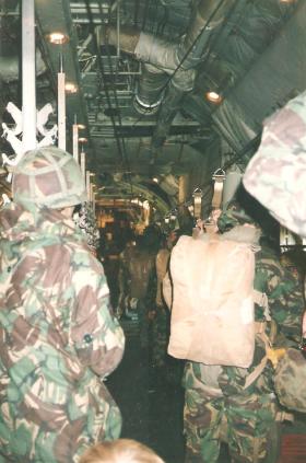 On Board C130 prior to jump Hankley Common 1991