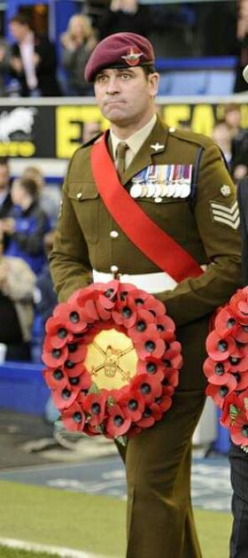 Paul Radcliffe Paying respects at a premier league game for Remembrance day