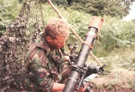Pte Simpson No1 on Mortar Section Stanta C1989