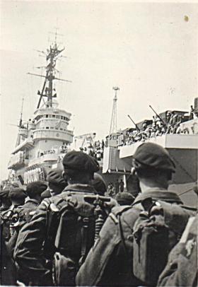 Boarding HMS Triumph,3 Para, Portsmouth, Cyprus bound, Persian Oil Crisis 1951