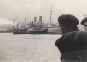 Ships in Port Said Harbour Nov 1956