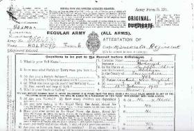 service documents relating to Pte Frank Holroyd