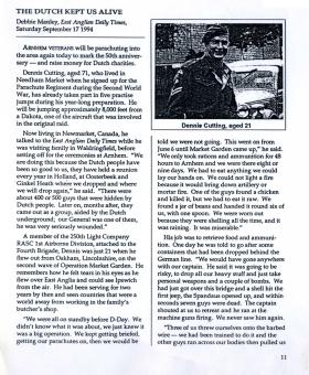 OS Newspaper article ref Dennis Cutting. 17 Sep 1994 1