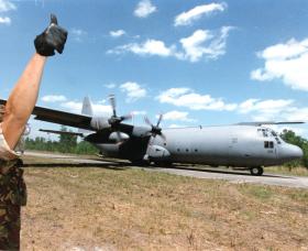 AA C-130K taxiing