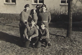 OS R F Turner - far right back row and Pals dated 3 March 1949