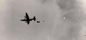 AA RAF Hercules dropping supplies