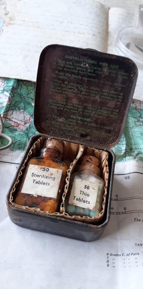 OS Water purification tablets from Cpl. Albert Holtom's possessions