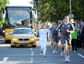 OS Keith as Olympic torch bearer 2012 aged 77