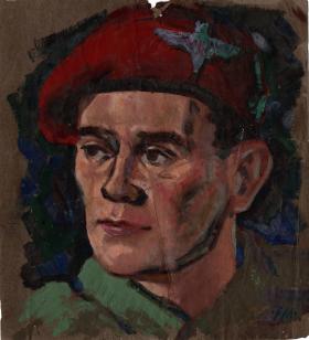 Painting of Pte George A Bower 10th Para Bn 
