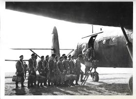 Troops embarking on Horsa Glider at Brize Norton 1944