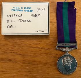 Sgt E Dobbs GSM Medal