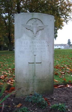 John EP Hutching grave stone