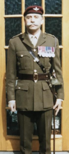 Peter Geraghty in dress uniform with medals