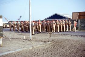 C Coy forms up for Remembrance Day Parade Radfan Camp