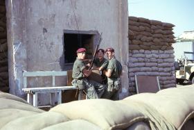 OS C Coy soldiers with SLRs, Aden 1967