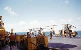 OS Tugs and helicopters on HMS Albion 1967