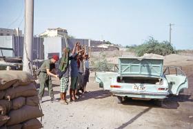 Vehicle Stop at a Checkpoint Aden 1967