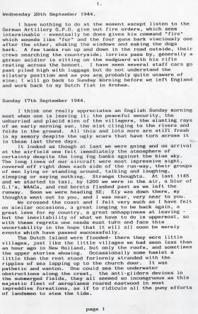 Transcription of Col Dobies Handwritten Diary, Arnhem, Sept 1944.