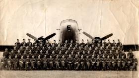 AA RAF in front of Dakota at RAF Ringway 1944/45