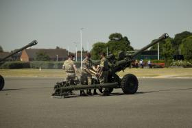 7 RHA gun salute for Hercules retirement 15 June 2023