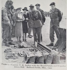 Tim Juckes and James Hill with the Royal Family, May 1944