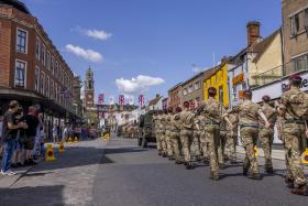 16 AIR ASSAULT BRIGADE EXERCISES ITS FREEDOM OF COLCHESTER JUNE 2023
