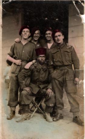 Sydney Ramsey with a French colonial soldier and men of 2nd Bn in N. Africa.