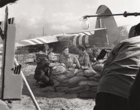 Richard Todd by Glider on The Longest Day set