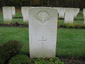 Gravestone of J F Clayton, Jonkerbos near Nijmegen