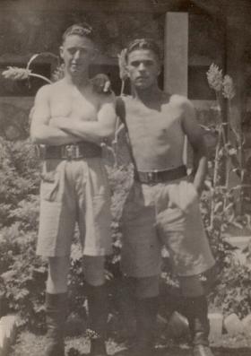 Private Leslie Jenner with a friend from 7th Bn. 