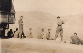 Men of 7th Bn. on exercise in Palestine 