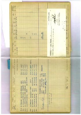 Flight log of Staff Sergeant Michie's training to use the WACO (Hadrian) Glider in 1945