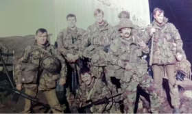 Denzil Connick with a 3 Para Platoon