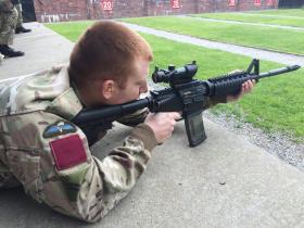 OS MJ Flynn on the rifle range