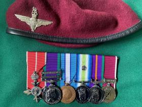 Norman Edward Menzies MBE Beret and medals