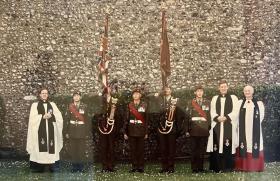 Laying up of Colours. St Mary's Church, Dover Castle 1998/9