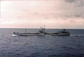 Ship on route to the Falklands