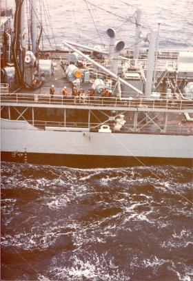 Supply ship on route to The Falklands 1982