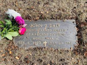 OS The grave marker of John Joseph Daly at Elgin, near Chicago, USA