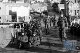 Andrew Moodie Guarding POWs Port Stanley 1982