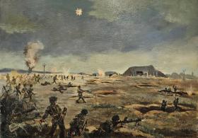 OS G. LaCoste's Merville Battery Raid painting