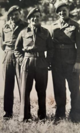 Leonard Carlier and 2 friends post war