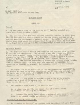 (Part two) Official report on Exercise Marshmallow, 1969 