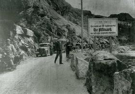 The Altmark sign. Norway. 1940-45