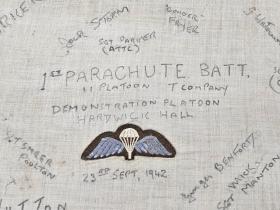 Signatures of 1st Para Bn 11 Pln T Cop. Hardwick Hall 23 September 1942
