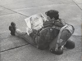 Exercise Mac Drop III April 1970 Major David Henderson waits for the firemen's strike to end