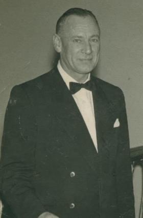 Donald C McRae in a dinner jacket